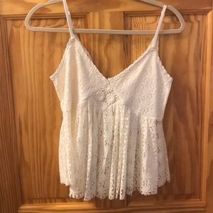 White lace tank